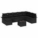 Set de canapele pentru grădină cu pernă 9 pcs Negru Rattan poli - WALTI WALTI