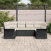 Set de canapele pentru grădină cu pernă 6 pcs Negru Rattan poli - WALTI WALTI