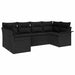 Set de canapele pentru grădină cu pernă 6 pcs Negru Rattan poli - WALTI WALTI