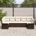 Set de canapele pentru grădină cu pernă 7 pcs Maro Rattan poli - WALTI WALTI