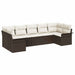 Set de canapele pentru grădină cu pernă 7 pcs Maro Rattan poli - WALTI WALTI