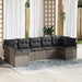Set de canapele pentru grădină cu pernă 7 pcs Gri Rattan poli - WALTI WALTI