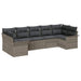 Set de canapele pentru grădină cu pernă 7 pcs Gri Rattan poli - WALTI WALTI
