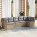 Set de canapele pentru grădină cu pernă 7 pcs Bej Rattan poli - WALTI WALTI
