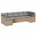 Set de canapele pentru grădină cu pernă 7 pcs Bej Rattan poli - WALTI WALTI