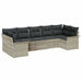 Set de canapele pentru grădină 7 pcs Gri deschis Rattan poli - WALTI WALTI
