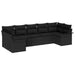 Set de canapele pentru grădină cu pernă 7 pcs Negru Rattan poli - WALTI WALTI