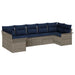 Set de canapele pentru grădină cu pernă 7 pcs Gri Rattan poli - WALTI WALTI
