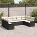 Set de canapele pentru grădină cu pernă 9 pcs Negru Rattan poli - WALTI WALTI