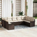 Set de canapele pentru grădină cu pernă 9 pcs Maro Rattan poli - WALTI WALTI