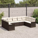Set de canapele pentru grădină cu pernă 9 pcs Maro Rattan poli - WALTI WALTI