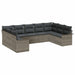 Set de canapele pentru grădină cu pernă 9 pcs Gri Rattan poli - WALTI WALTI