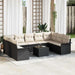 Set de canapele pentru grădină 10 pcs Negru Rattan poli - WALTI WALTI