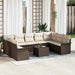 Set de canapele pentru grădină cu pernă 10 pcs Maro Rattan poli - WALTI WALTI