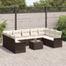 Set de canapele pentru grădină cu pernă 10 pcs Maro Rattan poli - WALTI WALTI