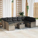 Set de canapele pentru grădină cu pernă 10 pcs Gri Rattan poli - WALTI WALTI