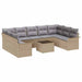 Set de canapele pentru grădină cu pernă 10 pcs Bej Rattan poli - WALTI WALTI