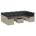 Set de canapele pentru grădină 10 pcs Gri deschis Rattan poli - WALTI WALTI