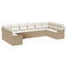 Set de canapele pentru grădină cu pernă 10 pcs Bej Rattan poli - WALTI WALTI