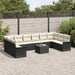 Set de canapele pentru grădină 11 pcs Negru Rattan poli - WALTI WALTI