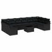 Set de canapele pentru grădină 11 pcs Negru Rattan poli - WALTI WALTI