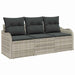 Set de canapele pentru grădină 3 pcs Gri deschis Rattan poli - WALTI WALTI