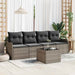 Set de canapele pentru grădină 5 pcs Gri Rattan poli - WALTI WALTI