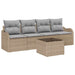 Set de canapele pentru grădină 5 pcs Bej Rattan poli - WALTI WALTI
