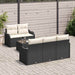 Set de canapele pentru grădină 6 pcs Negru Rattan poli - WALTI WALTI