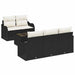 Set de canapele pentru grădină 6 pcs Negru Rattan poli - WALTI WALTI