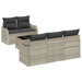 Set de canapele pentru grădină 6 pcs Gri deschis Rattan poli - WALTI WALTI