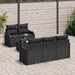 Set de canapele pentru grădină 6 pcs Negru Rattan poli - WALTI WALTI