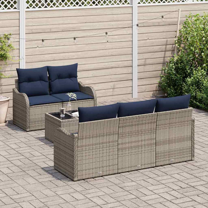 Set de canapele pentru grădină Gri 55 x 55 x 37 cm poliratan - WALTI WALTI