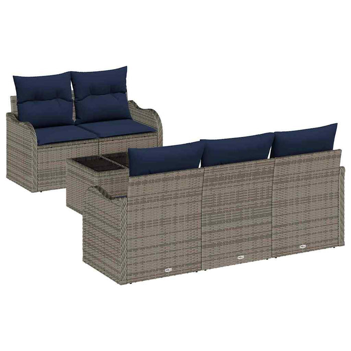 Set de canapele pentru grădină Gri 55 x 55 x 37 cm poliratan - WALTI WALTI