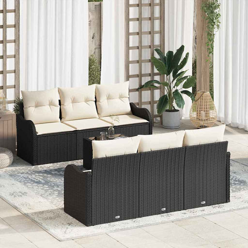 Set de canapele pentru grădină 7 pcs Negru 55 x 55 x 37 cm - WALTI WALTI