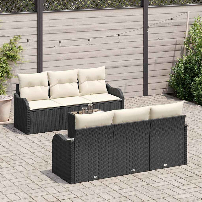 Set de canapele pentru grădină 7 pcs Negru 55 x 55 x 37 cm - WALTI WALTI