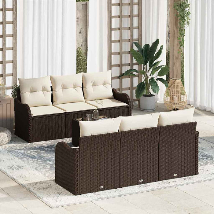 Set de canapele pentru grădină 7 pcs Maro 55 x 55 x 37 cm - WALTI WALTI