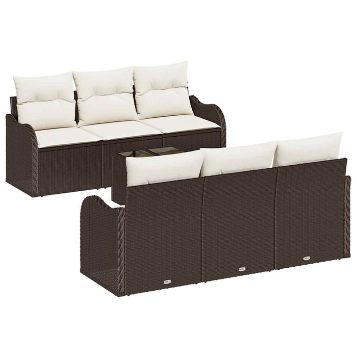 Set de canapele pentru grădină 7 pcs Maro 55 x 55 x 37 cm - WALTI WALTI