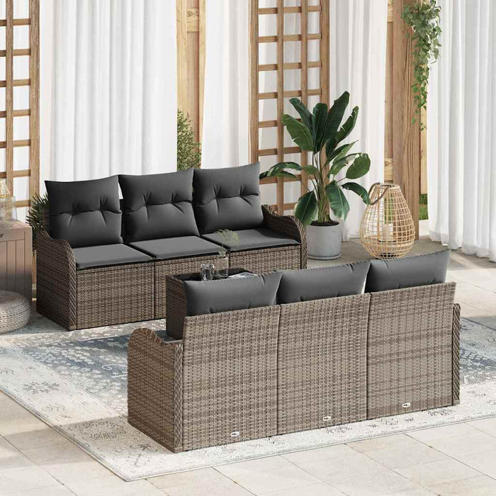 Set de canapele pentru grădină 7 pcs Gri 55 x 55 x 37 cm - WALTI WALTI