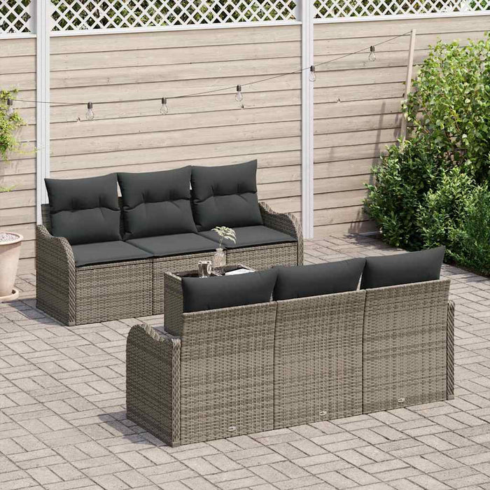 Set de canapele pentru grădină 7 pcs Gri 55 x 55 x 37 cm - WALTI WALTI