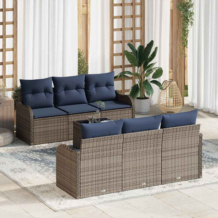 Set de canapele pentru grădină Gri 55 x 55 x 37 cm poliratan - WALTI WALTI