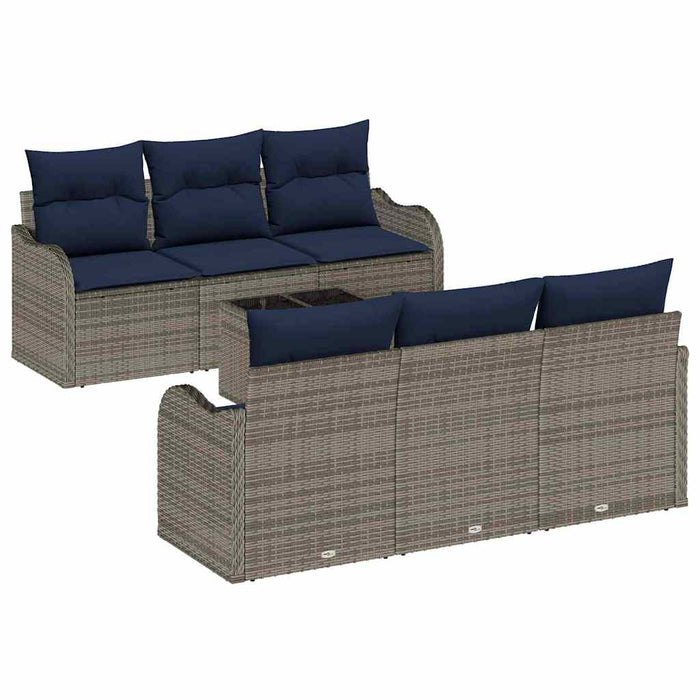 Set de canapele pentru grădină Gri 55 x 55 x 37 cm poliratan - WALTI WALTI