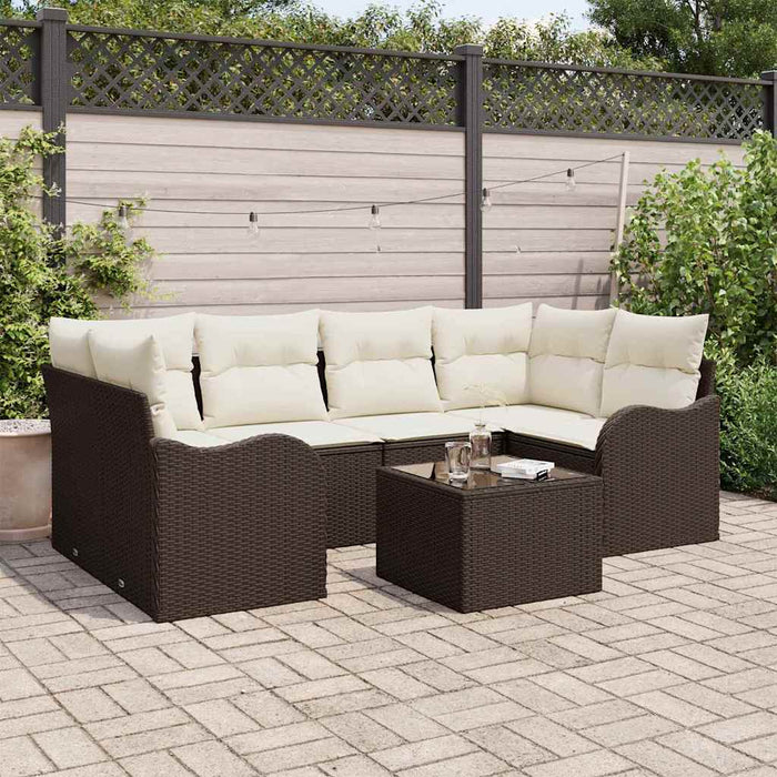 Set de canapele pentru grădină 7 pcs Maro 55 x 55 x 37 cm - WALTI WALTI