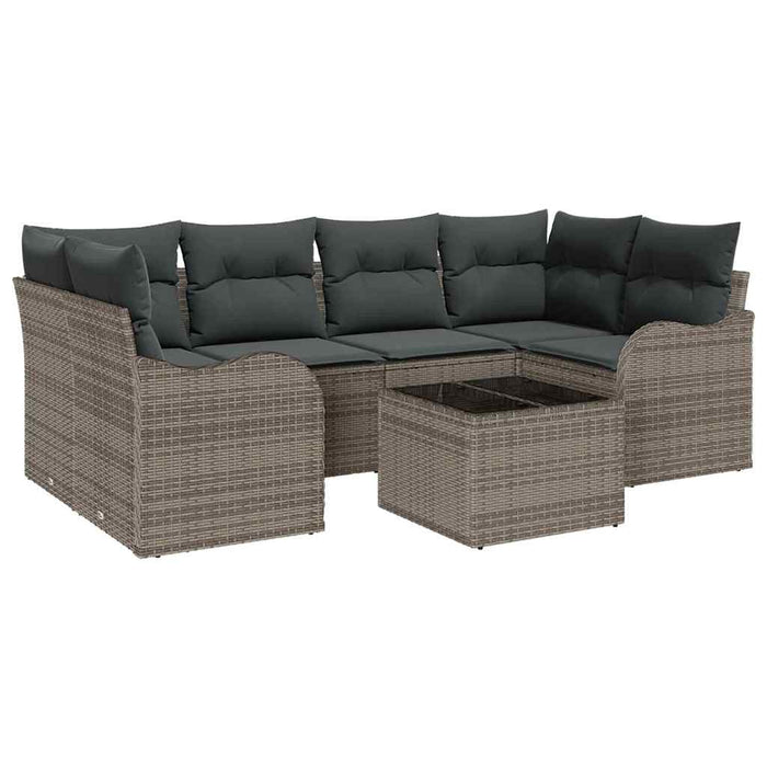 Set de canapele pentru grădină 7 pcs Gri 55 x 55 x 37 cm - WALTI WALTI