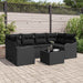 Set de canapele pentru grădină Negru 55 x 55 x 37 cm poliratan - WALTI WALTI