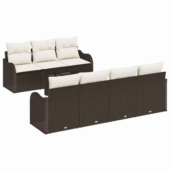 Set de canapele pentru grădină 8 pcs Maro 55 x 55 x 37 cm - WALTI WALTI