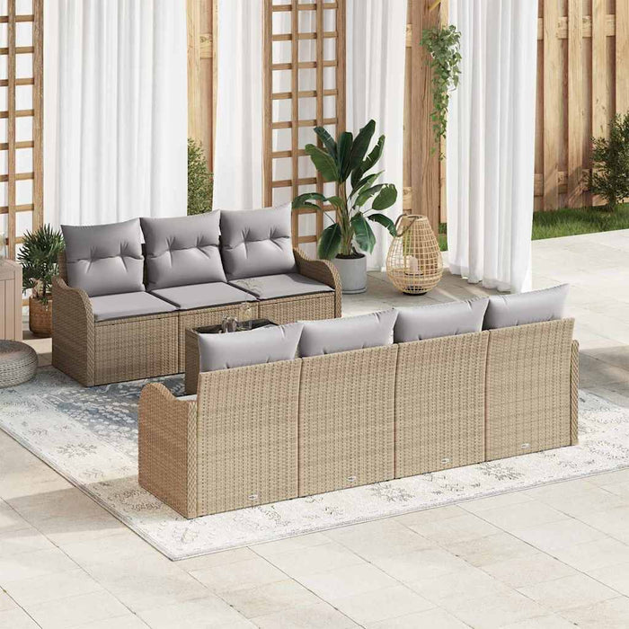 Set de canapele pentru grădină 8 pcs Bej 55 x 55 x 37 cm - WALTI WALTI