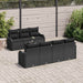 Set de canapele pentru grădină Negru 55 x 55 x 37 cm poliratan - WALTI WALTI
