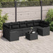 Set de canapele pentru grădină Negru 55 x 55 x 37 cm poliratan - WALTI WALTI