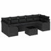 Set de canapele pentru grădină Negru 55 x 55 x 37 cm poliratan - WALTI WALTI